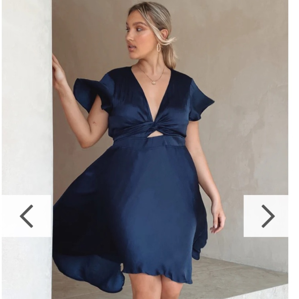 Billy J Luna dress in navy